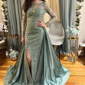 Mint blue formal gown